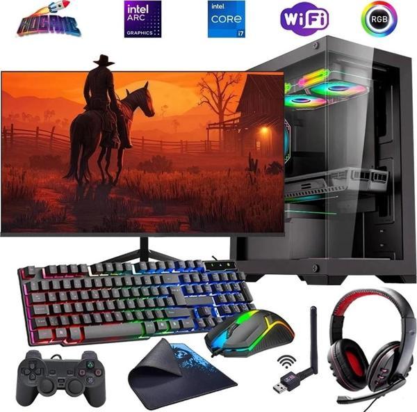 İ7 13700F 16GB DDR4 480SSD 12GB ARC B580 24" Mon. Oyun Bilgisayarı (Gaming SET) - Image 1