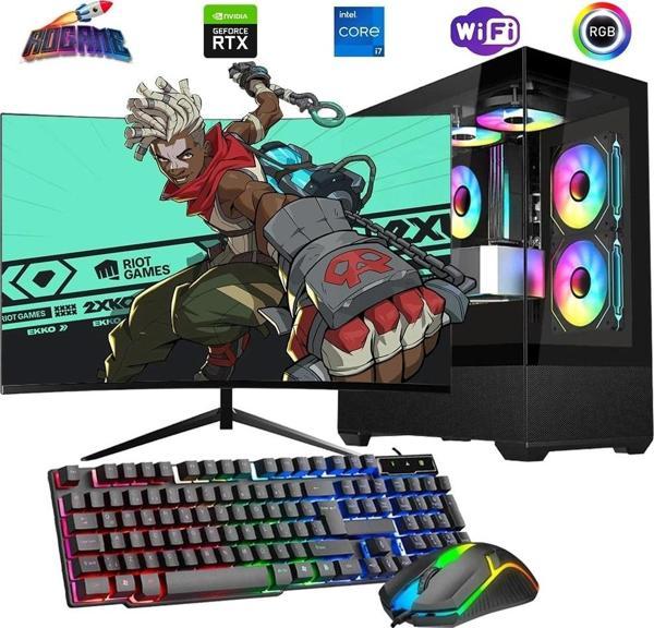I7 14700F 32GB DDR4 1TB M2 8GB RTX4060 24" 100Hz Mon. Oyun Bilgisayarı - Image 1