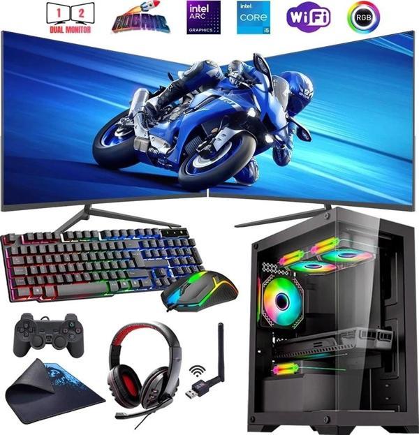 I5 13400F 16GB DDR4 480SSD 12GB ARC B580 Çift 24" Mon. Oyun Bilgisayarı (Gaming SET) - Image 1