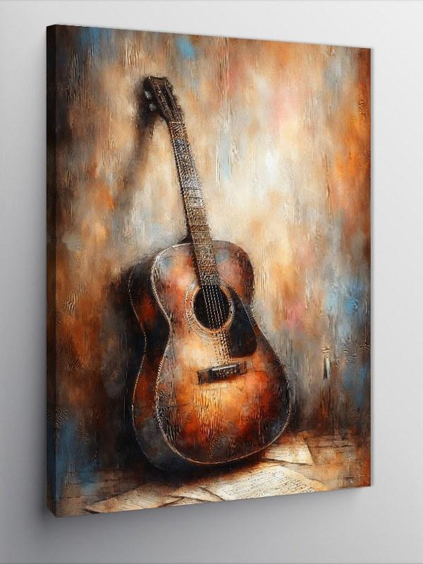 Kanvas Tablo Akustik Gitar - Image 1