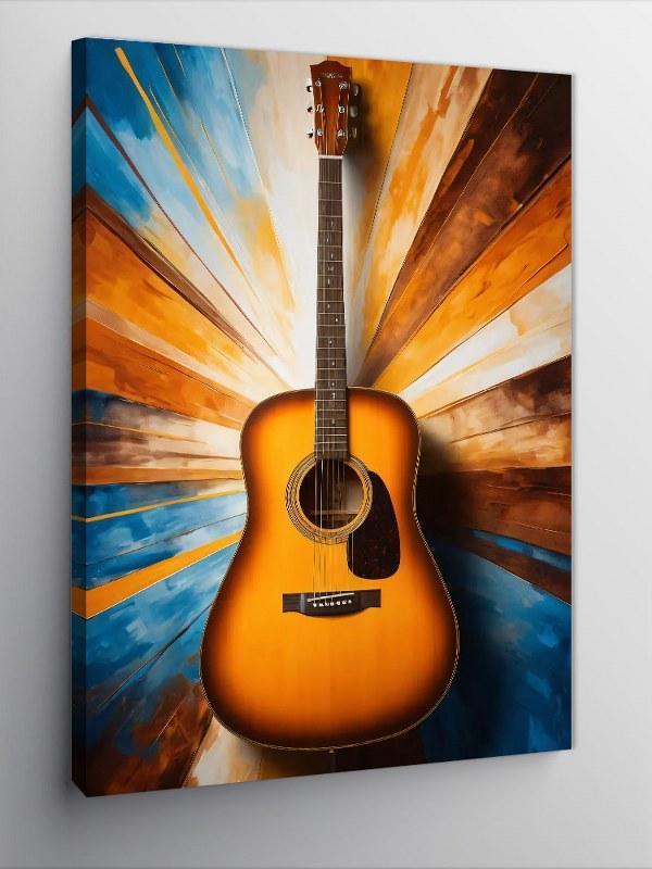 Kanvas Tablo Akustik Gitar Parıltısı - Image 1