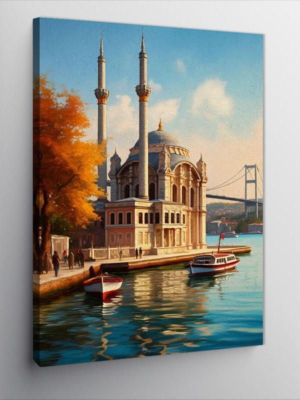 Kanvas Tablo Boğaziçi Camii Çizimi - Image 1
