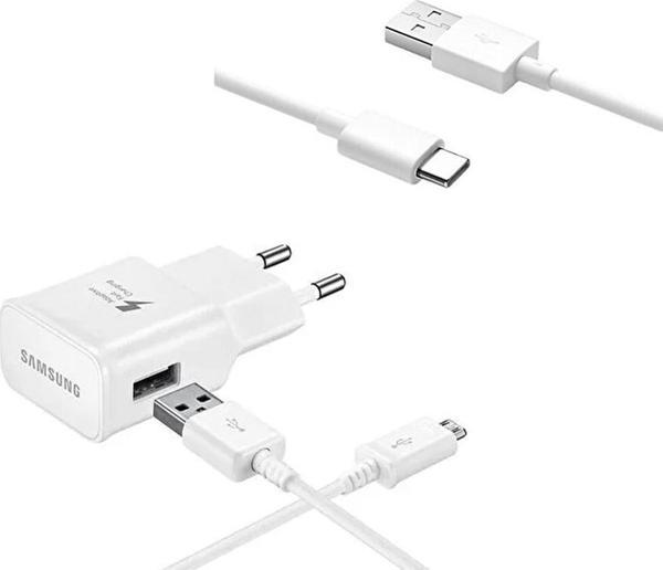 Samsung Huawei Mate 30 Pro TA20 Micro & Type-C Kablolu 15W Hızlı Şarj Aleti Beyaz (Samsung Türkiye Garantili) - Image 1
