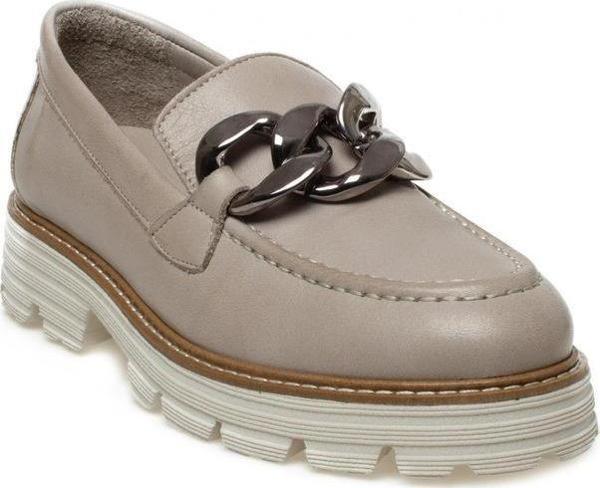 MAMMAMİA D23YA-3560 METAL TOKALI LOAFER DERİ KADIN AYAKKABI - Image 1
