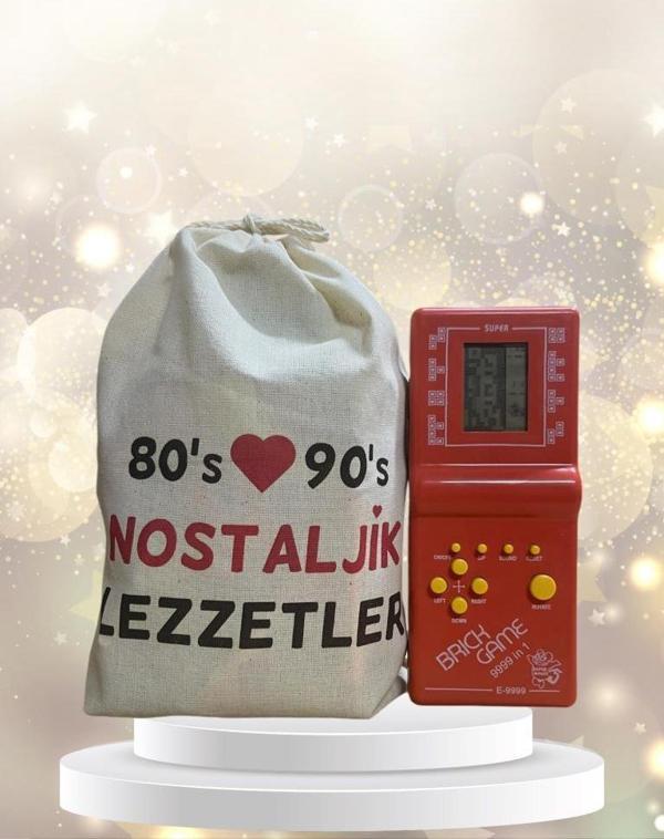 Kese Kırmızı Tetrisli Nostaljik Hediye Paketi 80'ler 90'lar - Image 1