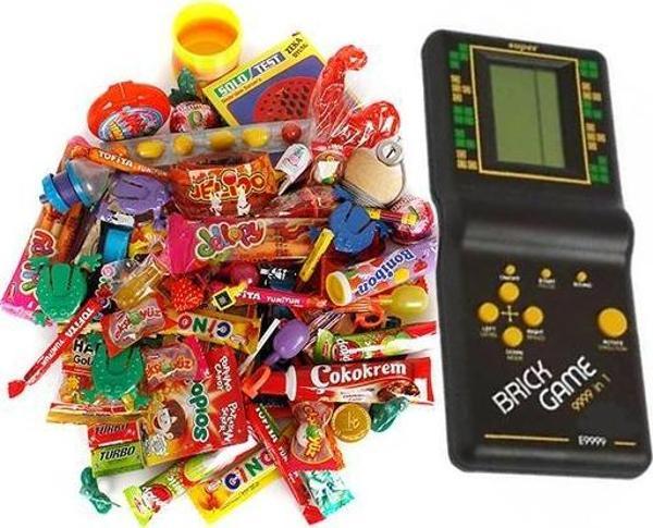Sevgililer Günü Nostaljik Hediye Kutusu Siyah Tetrisli Büyük Boy 80'ler 90'lar - Image 1