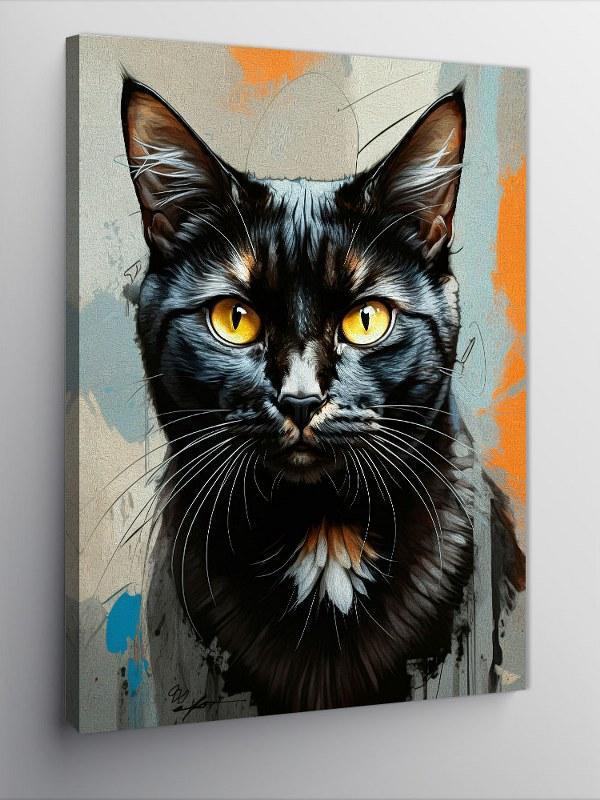 Kanvas Tablo Keskin Bakışlı Kedi - Image 1
