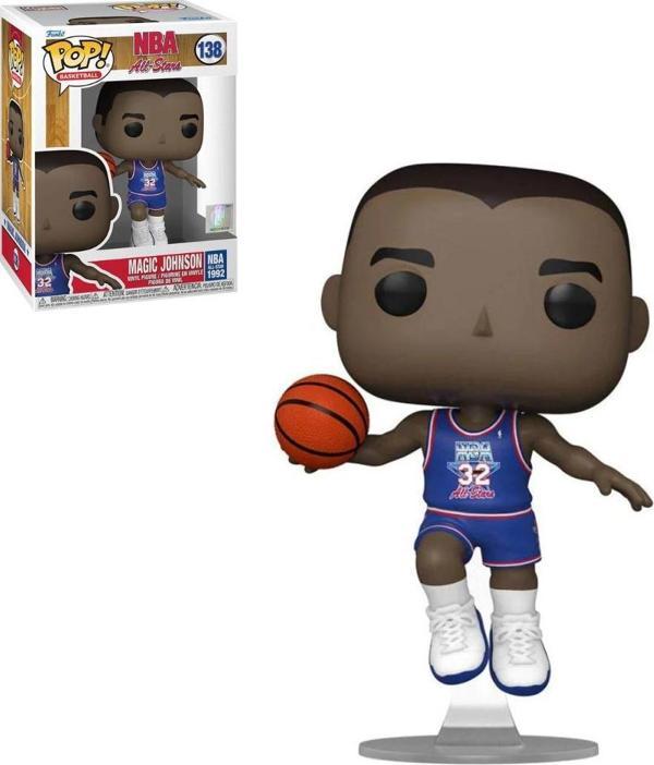 Funko Pop NBA 59373 Legends Magic Johnson 1991 Blue NBA All Star Uniform Figür No:138 - Image 1