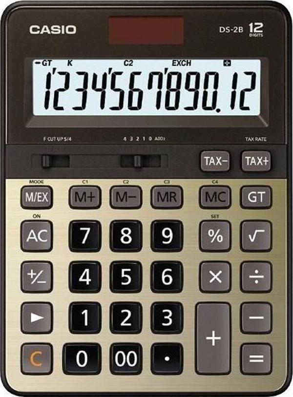 CASIO HESAP MAKINESI MASAÜSTÜ DS-2B GOLD 12 HANE - Image 1
