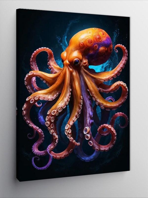 Kanvas Tablo Renkli Ahtapot Çizimi - Image 1