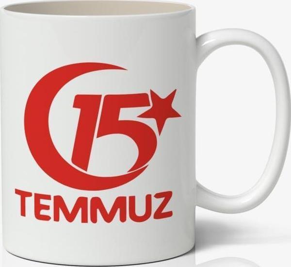 15 Temmuz Baskılı Kupa Bardak Baskılı Kahve Kupa Bardak-1 - Image 1