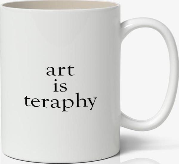 Art is Treaphy Kupa Bardak Baskılı Kahve Kupa Bardak - Image 1