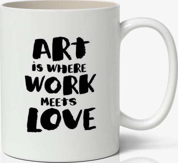 Art is Where Baskılı Kupa Bardak Baskılı Kahve Kupa Bardak - Image 1