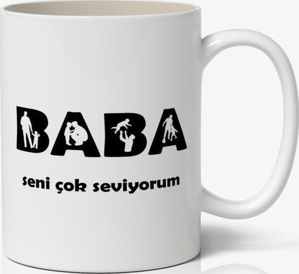 BABA Seni Çok Seviyorum Babalar Günü Baskılı Kupa Bardak Baskılı Kahve Kupa Bardak - Image 1
