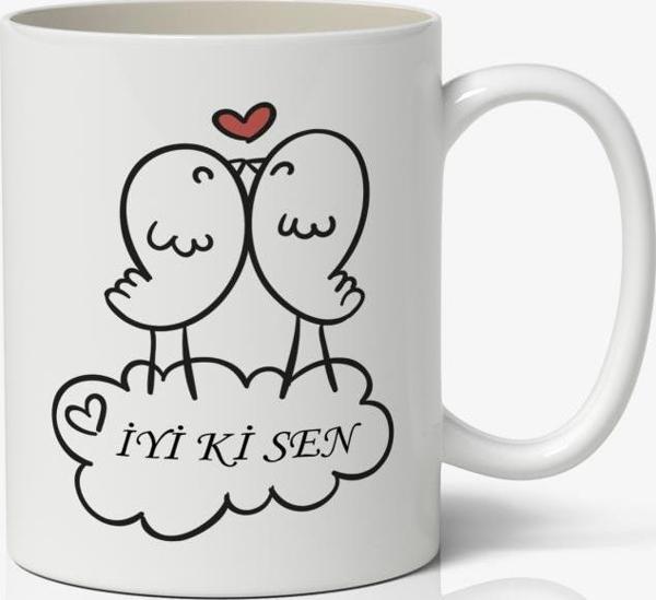 Sevgiliye Özel Sevgililer Günü Baskılı Kupa Bardak Kahve Kupa Bardak Model 11 - Image 1