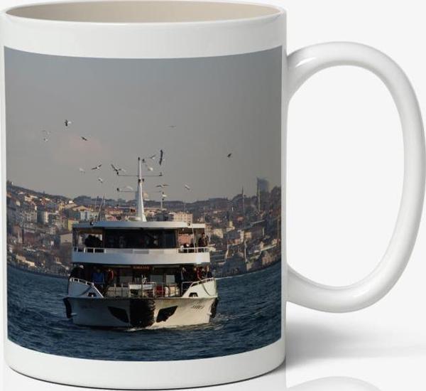 İstanbul Vapur Baskılı Kupa Bardak Baskılı Kahve Kupa Bardak - Image 1