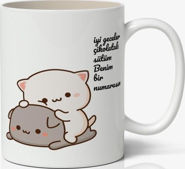 İyi Geceler Yazılı Baskılı Kupa Bardak Baskılı Kahve Kupa Bardak - Image 1