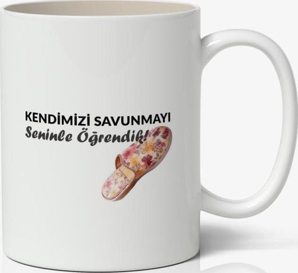 Kendimizi Savunmayı Seninle Öğrendik Yazılı Baskılı Kupa Bardak - Baskılı Kahve Kupa Bardak - Image 1