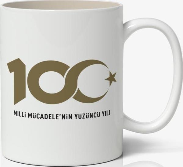 Cumhuriyetin 100. Yılı Tasarımlı Kupa Bardak Baskılı Kahve Kupa Bardak Model 5 - Image 1