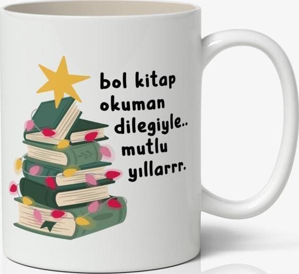 Yılbaşı Temalı Kupa Bardak Baskılı Kahve Kupa Bardak Model 13 - Image 1