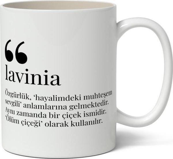 Lavinia Kelime Anlamı Baskılı Kupa Bardak Baskılı Kahve Kupa Bardak - Image 1