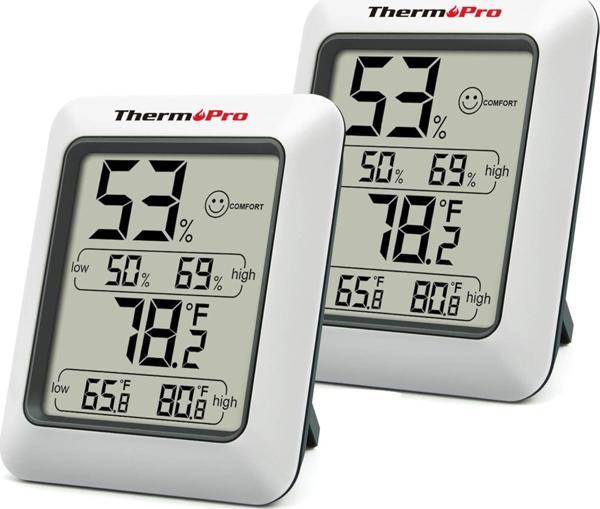ThermoPro TP50 Termometre İç Mekan Dijital Sıcaklık ve Nem Ölçer - 2 Adet - Image 1