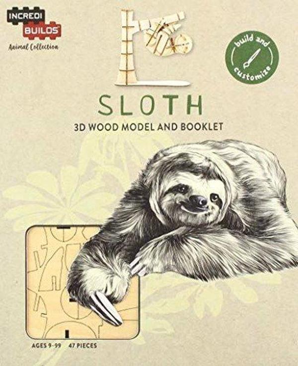 IncrediBuilds-Animal Collection: Sloth - Insight Toys - Image 1