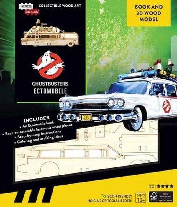 IncrediBuilds-Ghostbusters: Ectomobile Book and 3D Wood Model - Insight Toys - Image 1