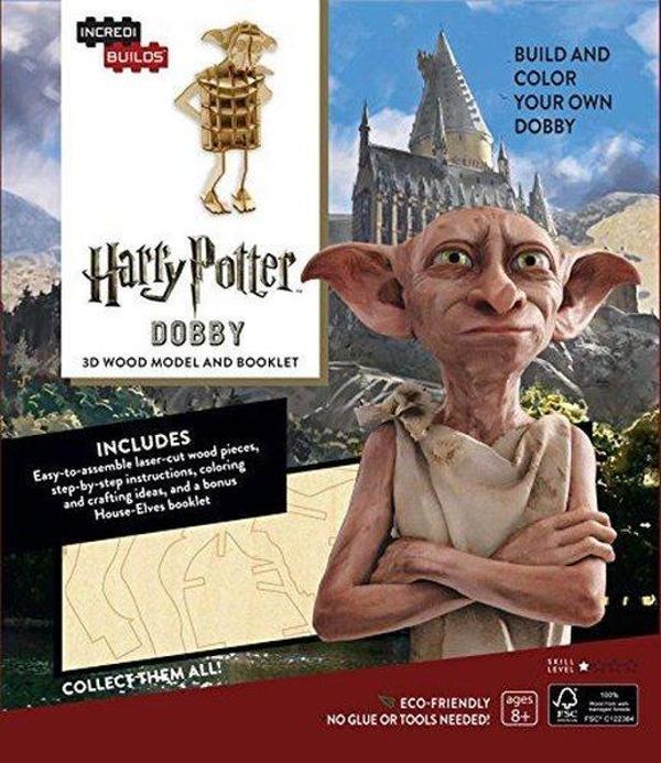 IncrediBuilds-Harry Potter: Dobby 3D Wood Model and Booklet - Insight Toys - Image 1