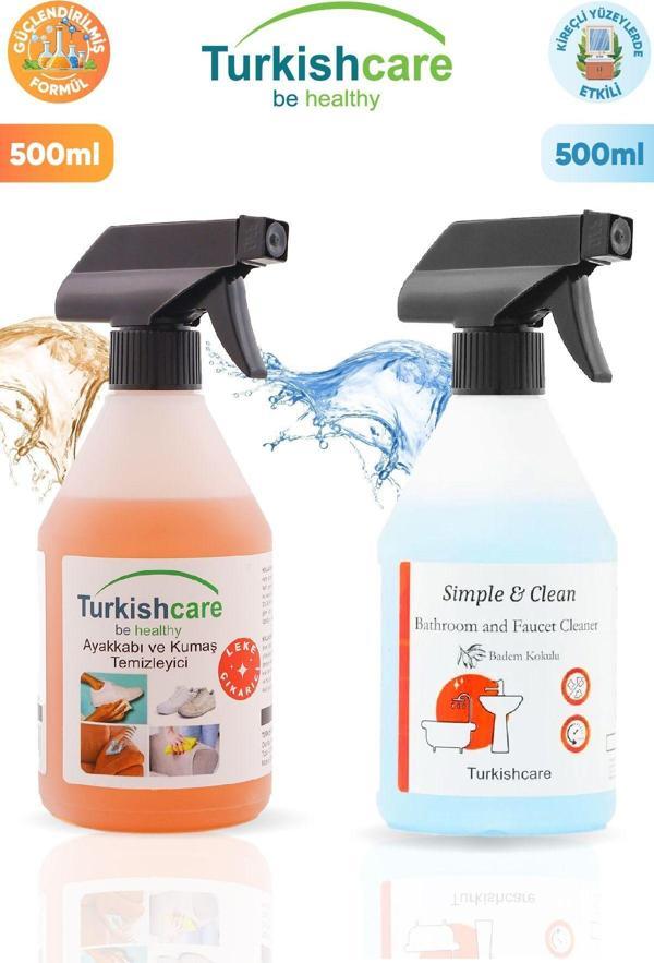 Turkishcare Ayakkabı Ve Kumaş Temizleme Banyo Temizlik Spreyi Ve Çok Amaçlı Sünger - Image 1