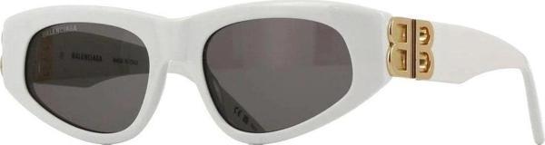 Balenciaga Ba0095S01253 Kadın Güneş Gözlüğü Beyaz Kemik Çerçeveli Füme Lens Uv400 - Image 1