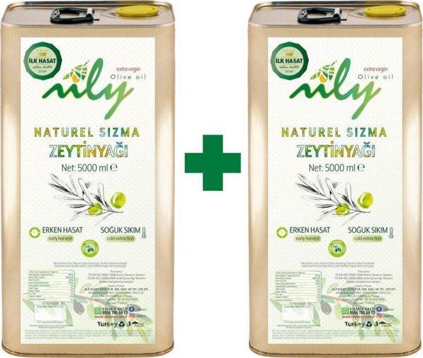 Nily İlk Hasat Soğuk Sıkım Natürel Sızma Zeytinyağı (5L + 5L) - Image 1