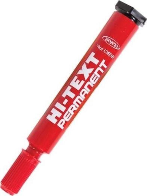HI-TEXT PERMANENT M. YUVARLAK UÇ 830PB KIRMIZI - (12 Adet) - Image 1