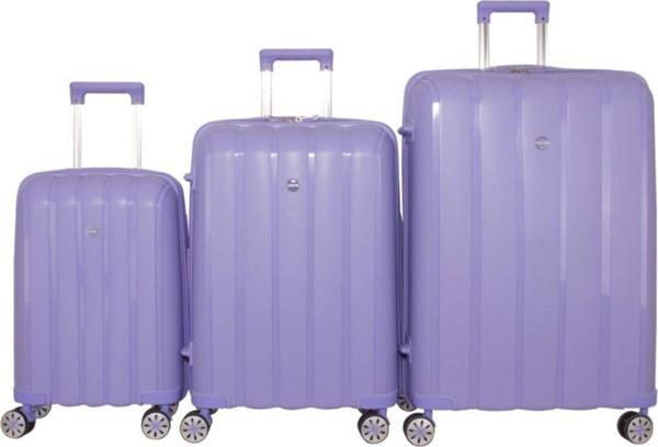 Polipropilenkırılmaz Lila Üçlü Valiz Seti V305 - Image 1