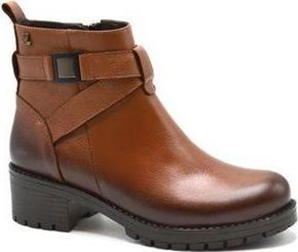 VENÜS 3373K KISA TOPUK KEMER DETAYLI KAYMAZ DERİ KADIN BOT - Image 1