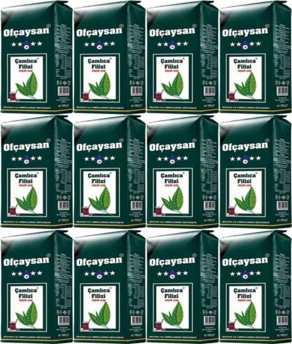 Ofçay Çamlıca Filizi 1000Gr X12 Adet Dökme Siyah Çay 1 Koli - Image 1