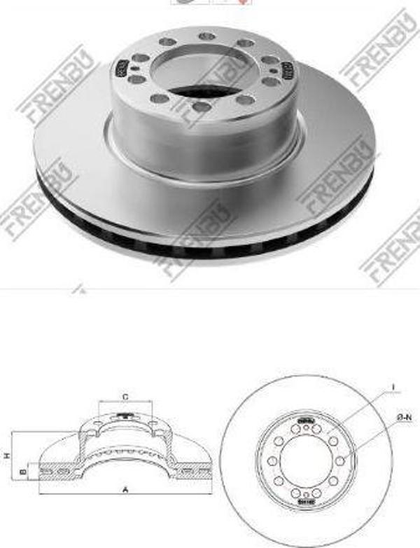 FREN DISKI DISK MERCEDES AROCS Y.M. 9604210312 010 27   - Image 1