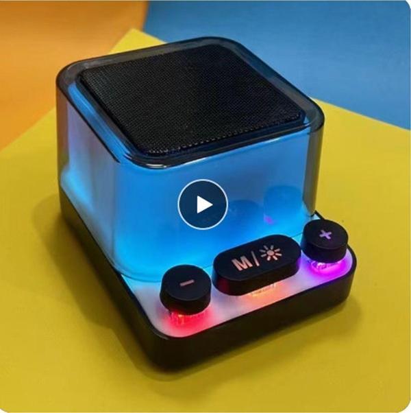Vothoon Rgb Işıklı Z6 Mini Ses Bombası Radyolu Usb Sd Girişli Yeni Şeffaf Klavye Tuşlu Hoparlör - Image 1