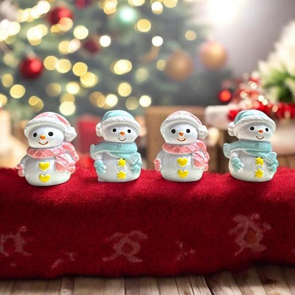 4 ADET KARDAN ADAM BİBLO DEKORATİF BİBLO NOEL SÜSLERİ YILBAŞI HEDİYELERİ VİTRİN DEKOR - Image 1