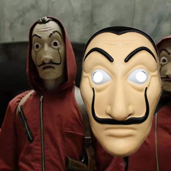 LA CASE DE PAPEL SALVADOR DALİ MASKESİ CADILAR BAYRAMI MASKESİ KORKU MASKESİ YILBAŞI PARTİ MASKESİ - Image 1
