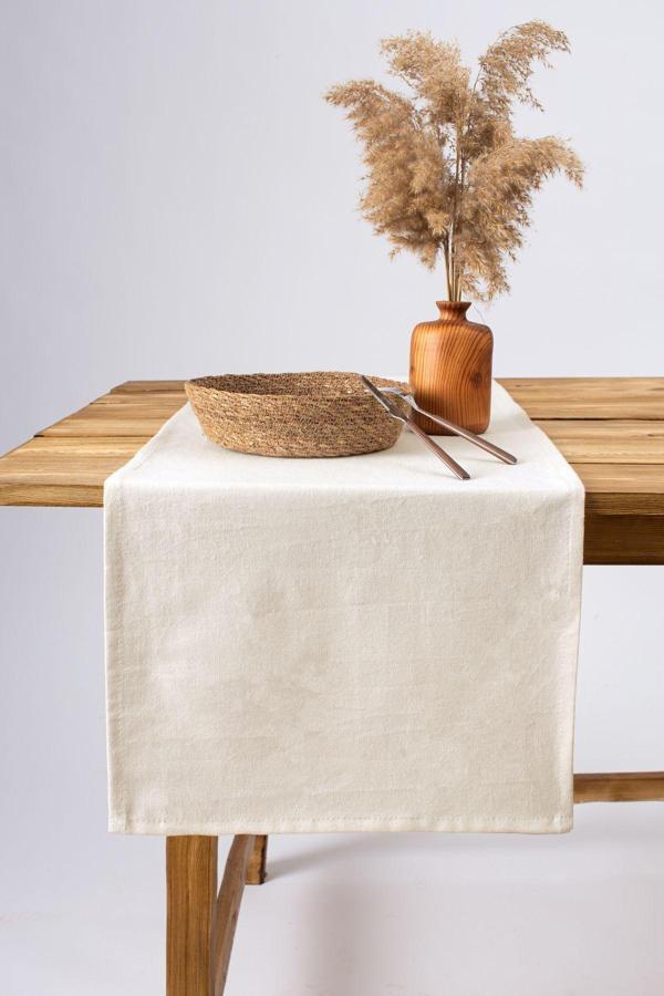 Wellstil Doku | Organik Ham Keten Runner 40 X 150 Cm - Image 1