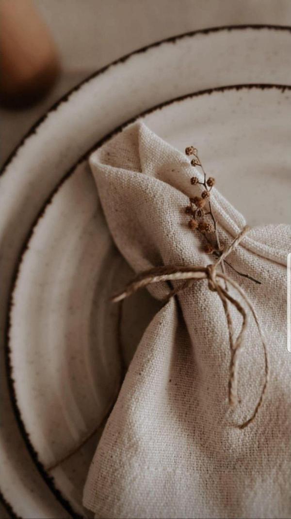 Wellstil Doku | Tekli Organik Ham Keten Peçete 30 X 30 Cm - Image 1