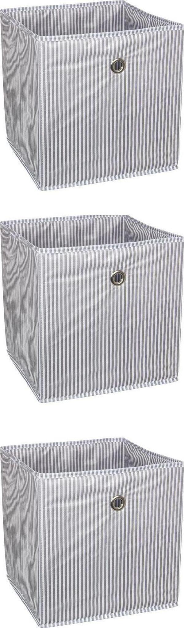 3'lü Raf Organizer Kutu Seti (30X30X30CM) Yeni Sezon Nano Teknoloji Su Geçirmez Kumaş Gri 3 Adet - Image 1