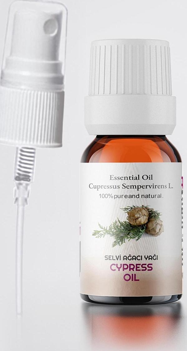 PROCLİS Selvi Ağacı Yağı, %100 Doğal Uçucu Yağ Cypress Oil 10 ml Sprey Başlıklı - Image 1