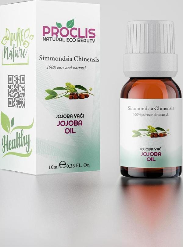 PROCLİS Soğuk Sıkım Jojoba Yağı, %100 Doğal Bitkisel Sabit Yağ, Jojoba Oil 10ml - Image 1