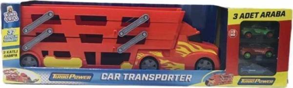 King Toys Rastplay 3 Katlı Araç Taşıyıcı Arabalı Tır - Image 1