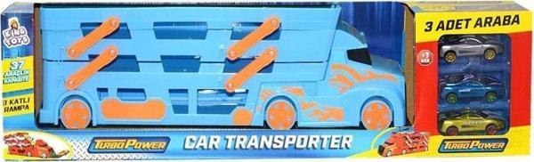 King Toys 3 Katlı Sürat Pistli Tır 3 Arabalı Çocuklar Için Garaj Otopark Yarış Pisti Eğitici Oyun Se - Image 1