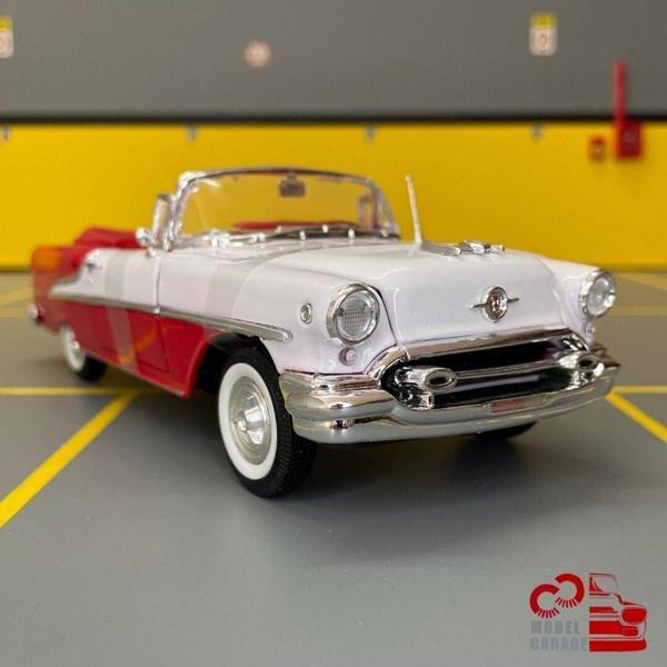 Welly Oldsmobile Super 88 1955 1/24 Ölçek *C&C Model Garage* Diecast Metal Model Araba - Image 1