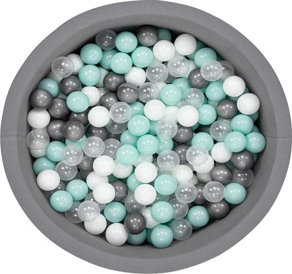 Wellgro Bubble Pops Gri Top Havuzu - Gri/Beyaz/Seffaf/Mint Top - Image 1