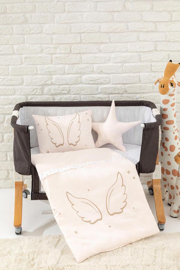 Wellgro Angel Wings Anne Yanı 5 Parça Bebek Uyku Seti - Pembe - Image 1